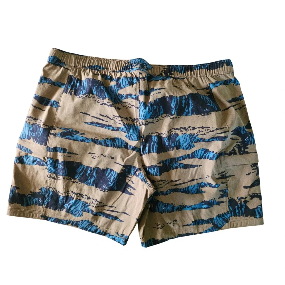 The North Face Mens‎ Class V Belted Shorts XXL Brown Blue Tiger Camo NWT RV $65
